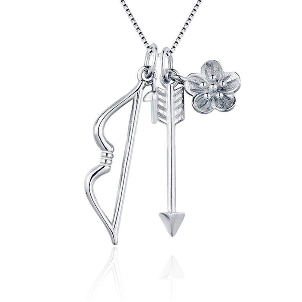 4607 Sterling Silver Bow Arrow Bail Pin Pendant Fitting for Pearl Jewelry